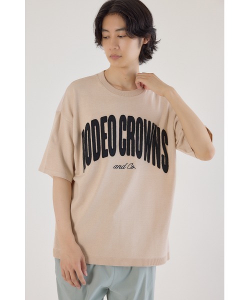 RODEO CROWNS WIDE BOWL(ロデオクラウンズワイドボウル)の「メンズCURVE LOGOコンビニットトップス(ニット/セーター・メンズ・アイボリー/ブラック/カーキ・LARGE/MEDIUM)」の13枚目の写真