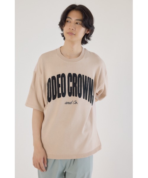 RODEO CROWNS WIDE BOWL(ロデオクラウンズワイドボウル)の「メンズCURVE LOGOコンビニットトップス(ニット/セーター・メンズ・アイボリー/ブラック/カーキ・LARGE/MEDIUM)」の14枚目の写真