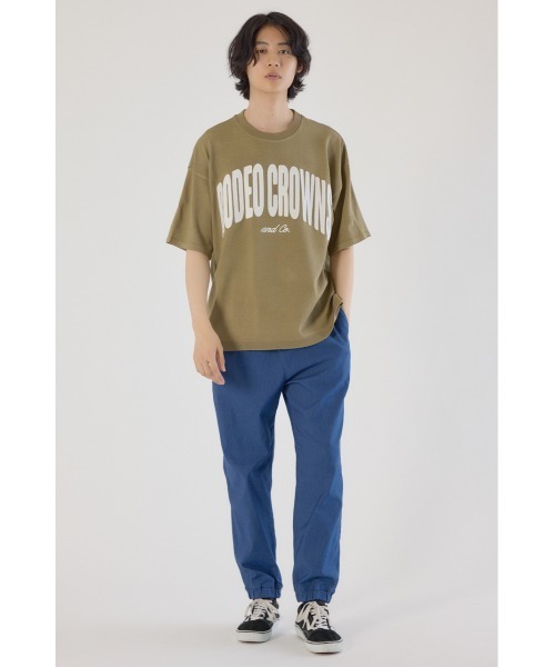 RODEO CROWNS WIDE BOWL(ロデオクラウンズワイドボウル)の「メンズCURVE LOGOコンビニットトップス(ニット/セーター・メンズ・アイボリー/ブラック/カーキ・LARGE/MEDIUM)」の5枚目の写真