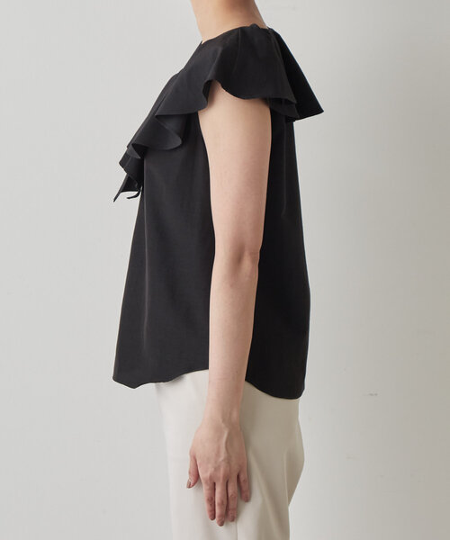 Drawing Numbers】ラッフルフリルノースリーブブラウス（シャツ