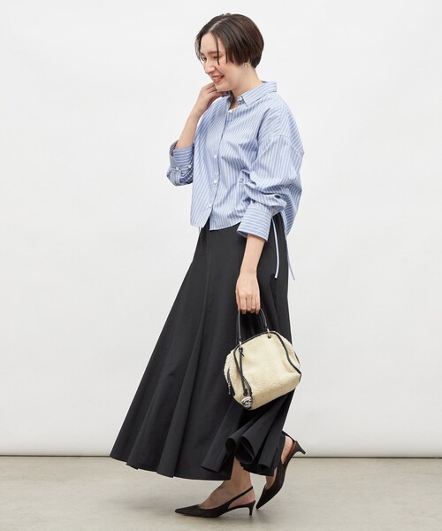 NOLLEY’S(ノーリーズ)の「MY STANDARD ショートシャツ(シャツ/ブラウス・レディース・ホワイト/ブルー系その他3/ダークネイビー・FREE)」の6枚目の写真