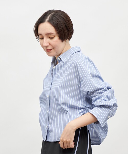 NOLLEY’S(ノーリーズ)の「MY STANDARD ショートシャツ(シャツ/ブラウス・レディース・ホワイト/ブルー系その他3/ダークネイビー・FREE)」の10枚目の写真