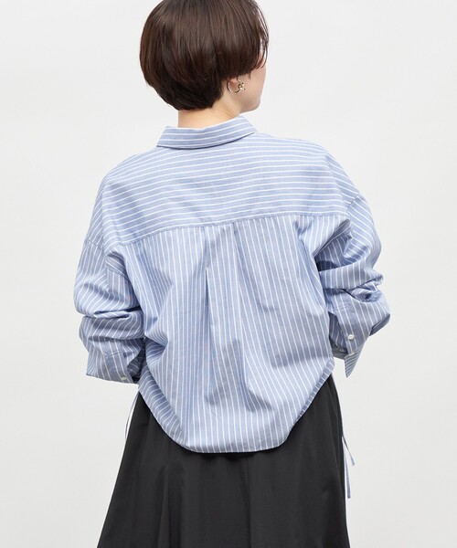 NOLLEY’S(ノーリーズ)の「MY STANDARD ショートシャツ(シャツ/ブラウス・レディース・ホワイト/ブルー系その他3/ダークネイビー・FREE)」の11枚目の写真