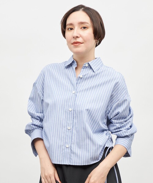 NOLLEY’S(ノーリーズ)の「MY STANDARD ショートシャツ(シャツ/ブラウス・レディース・ホワイト/ブルー系その他3/ダークネイビー・FREE)」の14枚目の写真