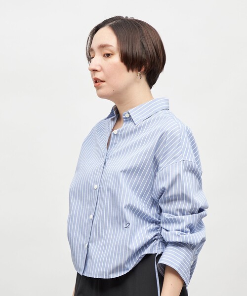 NOLLEY’S(ノーリーズ)の「MY STANDARD ショートシャツ(シャツ/ブラウス・レディース・ホワイト/ブルー系その他3/ダークネイビー・FREE)」の15枚目の写真