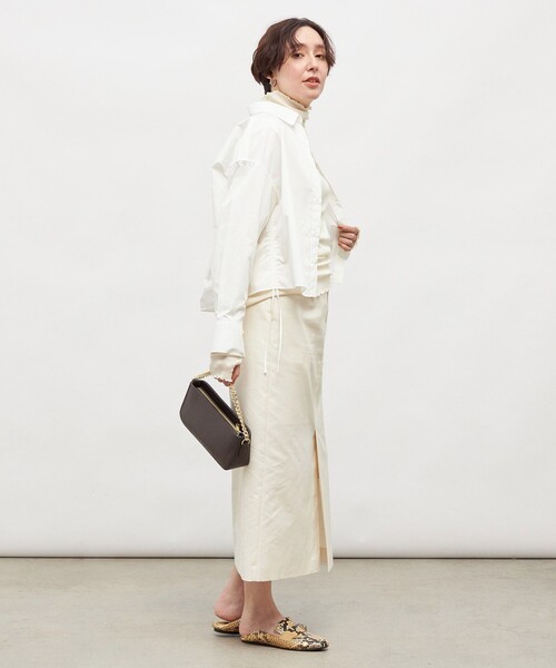 NOLLEY’S(ノーリーズ)の「MY STANDARD ショートシャツ(シャツ/ブラウス・レディース・ホワイト/ブルー系その他3/ダークネイビー・FREE)」の20枚目の写真