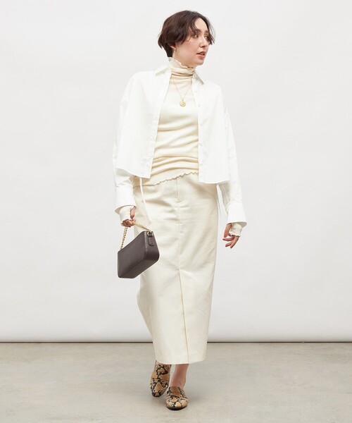 NOLLEY’S(ノーリーズ)の「MY STANDARD ショートシャツ(シャツ/ブラウス・レディース・ホワイト/ブルー系その他3/ダークネイビー・FREE)」の21枚目の写真