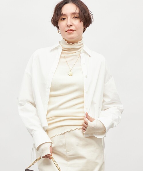 NOLLEY’S(ノーリーズ)の「MY STANDARD ショートシャツ(シャツ/ブラウス・レディース・ホワイト/ブルー系その他3/ダークネイビー・FREE)」の22枚目の写真