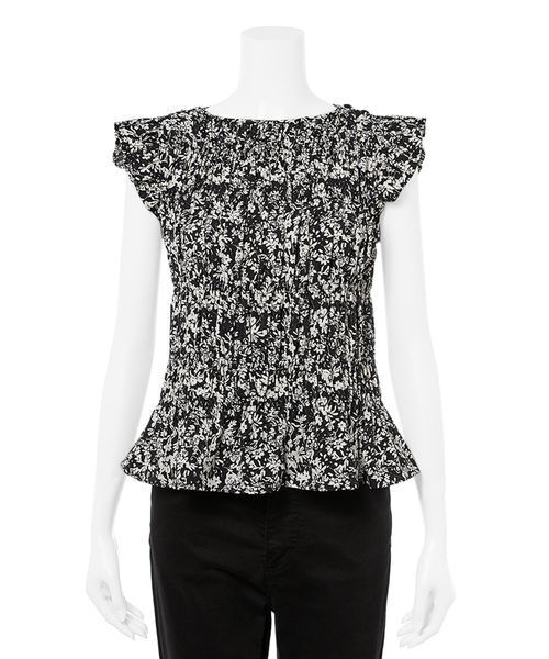 Mila Owen（ミラオーウェン）の「ラッフルシャーリングギャザートップス（Tシャツ/カットソー・レディース・ダークブラウン/ライトブルー/その他・1/0）」の11枚目の写真