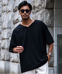 Tシャツ・カットソー MARGARIN ROSE FRILL V-NECK TOP 4BMM137 Short Sleeve V Neck T-shirt-Rich Magenta | Boden UK