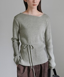 select MOCA | アシメネックウエストリボンニット(ニット/セーター)