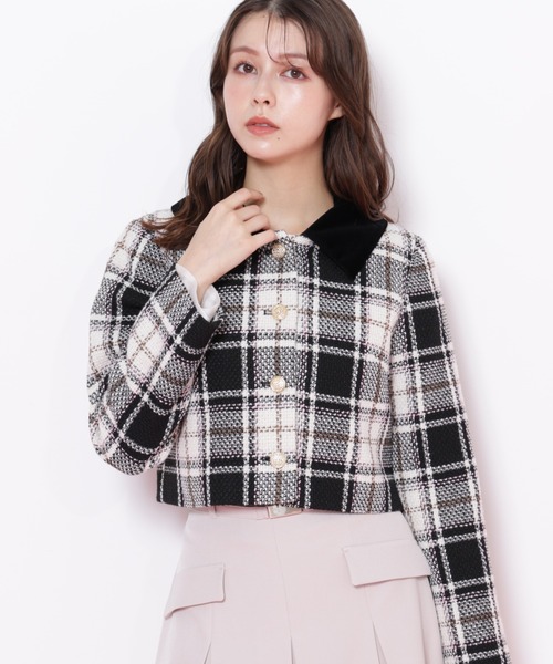 ◇ループヤーンチェックジャケット（その他アウター）｜JILL by JILL