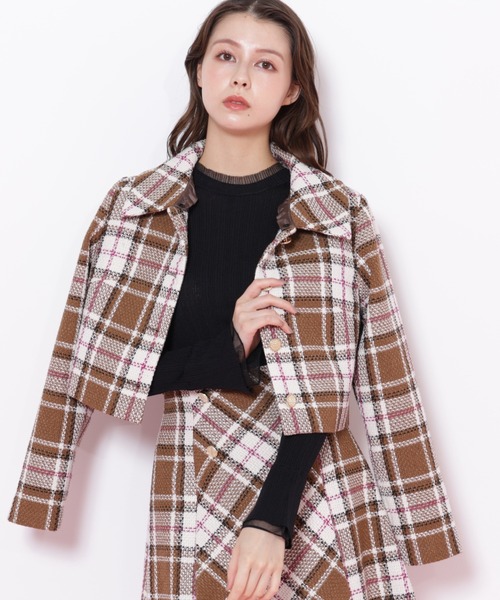 セール】◇ループヤーンチェックジャケット（その他アウター）｜JILL