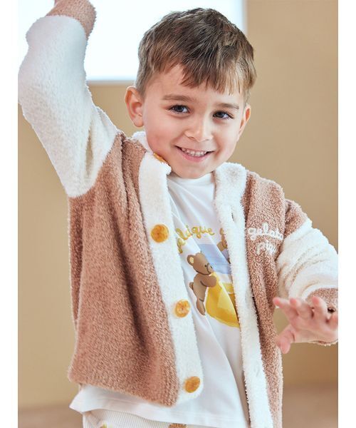 gelato pique（ジェラートピケ）の「【KIDS】はちみつベア柄ワンポイントTシャツ（ルームウェア/パジャマ・キッズ・オフホワイト・90/100/110/120）」の18枚目の写真