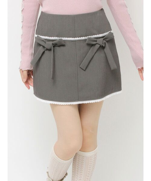 セール】ribbon lace mini skirt（スカート）｜merry jenny（メリー