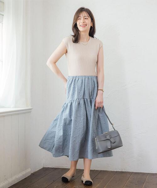 ITS'DEMO（イッツデモ）の「【手洗い可】ドッキングワンピース（ワンピース・レディース・グリーン系/ネイビー/ブラック・00）」の6枚目の写真