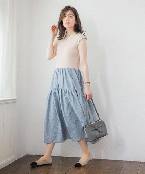 ITS'DEMO（イッツデモ）の「【手洗い可】ドッキングワンピース（ワンピース・レディース・グリーン系/ネイビー/ブラック・00）」の8枚目の写真