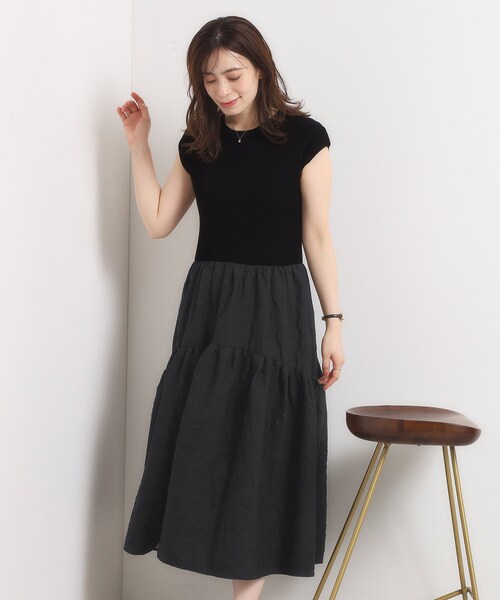 ITS'DEMO（イッツデモ）の「【手洗い可】ドッキングワンピース（ワンピース・レディース・グリーン系/ネイビー/ブラック・00）」の14枚目の写真