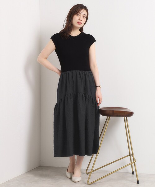 ITS'DEMO（イッツデモ）の「【手洗い可】ドッキングワンピース（ワンピース・レディース・グリーン系/ネイビー/ブラック・00）」の18枚目の写真