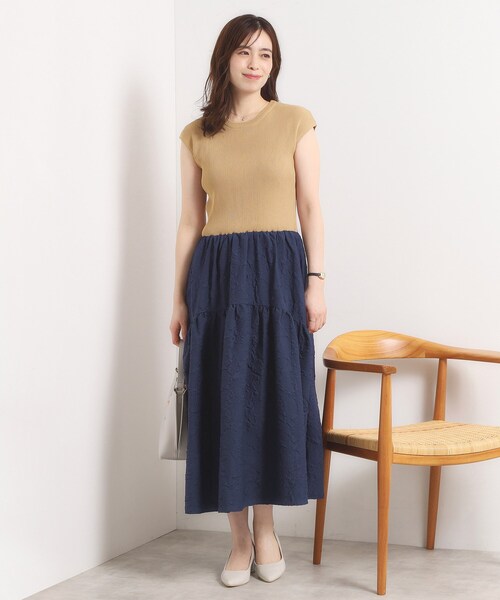 ITS'DEMO（イッツデモ）の「【手洗い可】ドッキングワンピース（ワンピース・レディース・グリーン系/ネイビー/ブラック・00）」の20枚目の写真