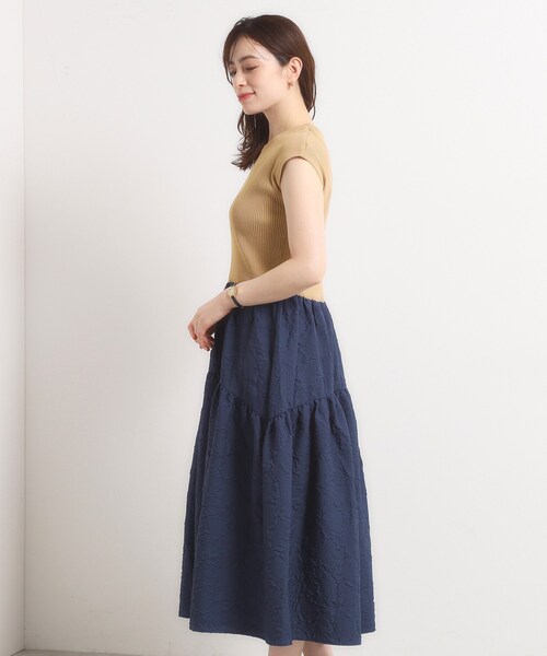 ITS'DEMO（イッツデモ）の「【手洗い可】ドッキングワンピース（ワンピース・レディース・グリーン系/ネイビー/ブラック・00）」の9枚目の写真