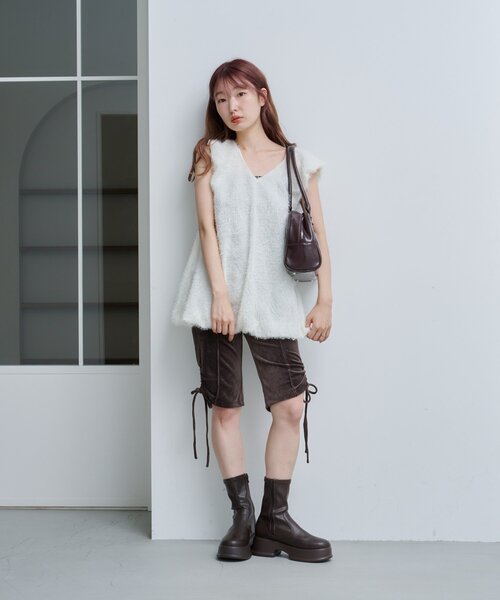 セール】カットベロアバイカーパンツ（その他パンツ）｜Kastane