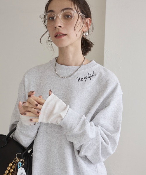 ANGIE（アンジー）の「刺繍 ロゴ スウェット /トレーナー（スウェット