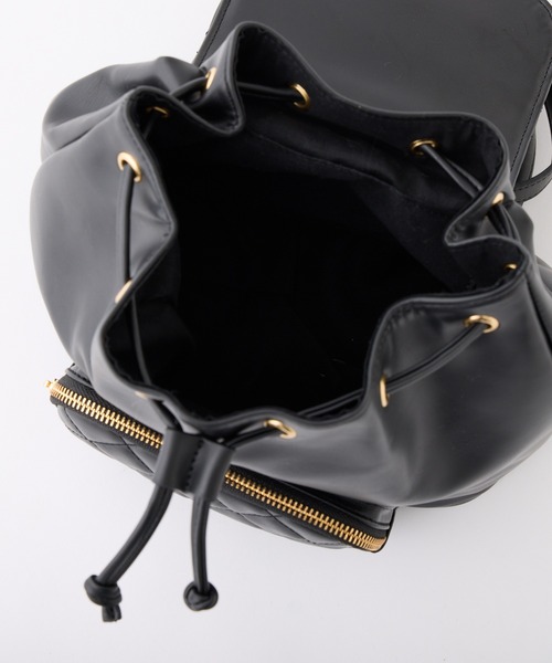 one after another NICE CLAUP（ワンアフターアナザーナイスクラップ）の「キルティングミニリュック（バックパック/リュック・レディース・ブラック/アイボリー/サックスブルー・FREE）」の6枚目の写真