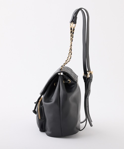 one after another NICE CLAUP（ワンアフターアナザーナイスクラップ）の「キルティングミニリュック（バックパック/リュック・レディース・ブラック/アイボリー/サックスブルー・FREE）」の4枚目の写真