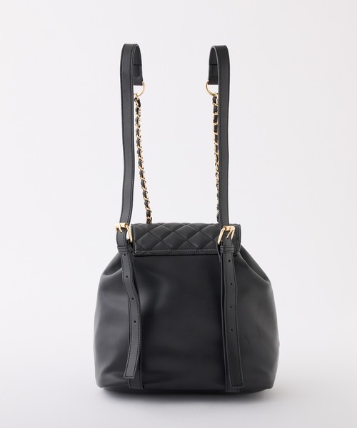 one after another NICE CLAUP（ワンアフターアナザーナイスクラップ）の「キルティングミニリュック（バックパック/リュック・レディース・ブラック/アイボリー/サックスブルー・FREE）」の5枚目の写真