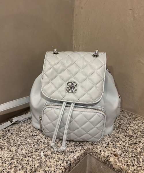 one after another NICE CLAUP（ワンアフターアナザーナイスクラップ）の「キルティングミニリュック（バックパック/リュック・レディース・ブラック/アイボリー/サックスブルー・FREE）」の12枚目の写真