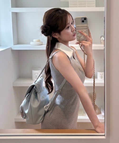 one after another NICE CLAUP（ワンアフターアナザーナイスクラップ）の「キルティングミニリュック（バックパック/リュック・レディース・ブラック/アイボリー/サックスブルー・FREE）」の13枚目の写真