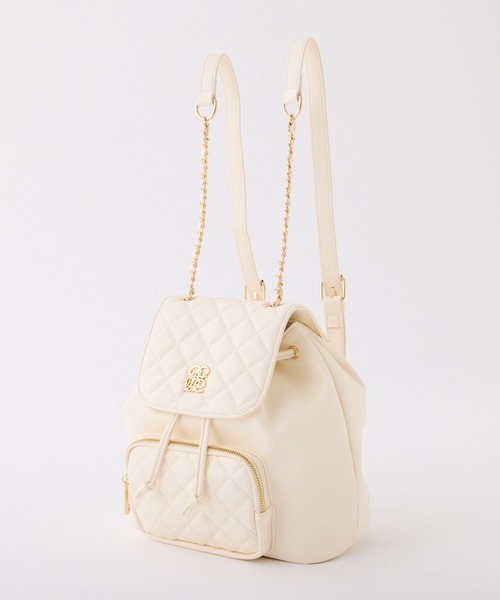 one after another NICE CLAUP（ワンアフターアナザーナイスクラップ）の「キルティングミニリュック（バックパック/リュック・レディース・ブラック/アイボリー/サックスブルー・FREE）」の19枚目の写真