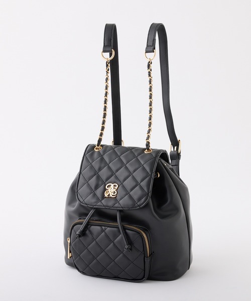 one after another NICE CLAUP（ワンアフターアナザーナイスクラップ）の「キルティングミニリュック（バックパック/リュック・レディース・ブラック/アイボリー/サックスブルー・FREE）」の17枚目の写真