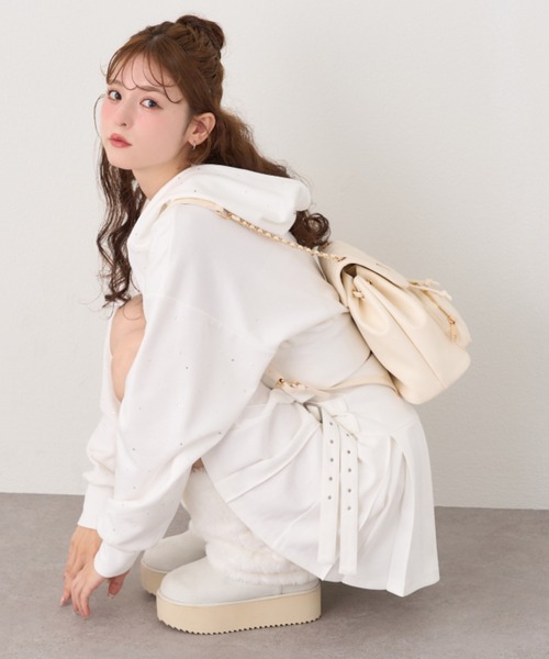 one after another NICE CLAUP（ワンアフターアナザーナイスクラップ）の「キルティングミニリュック（バックパック/リュック・レディース・ブラック/アイボリー/サックスブルー・FREE）」の22枚目の写真