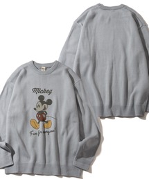 【Disney/ディズニー】ユーズド風アートワークデザイン プリントニット セーター