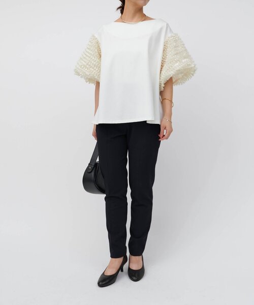 LIVETART（リヴェタート）の「裏起毛センタープレススティックパンツ（その他パンツ・レディース・ブラック・0/2/1）」の8枚目の写真