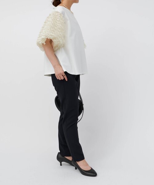 LIVETART（リヴェタート）の「裏起毛センタープレススティックパンツ（その他パンツ・レディース・ブラック・0/2/1）」の10枚目の写真