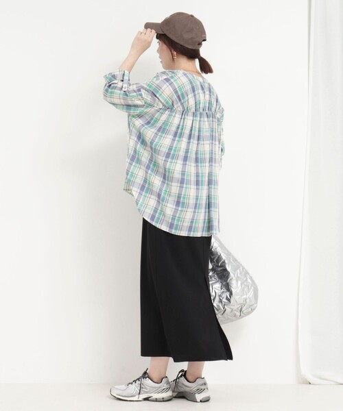 MICO COULIER(ミコクリエ)の「チェックギャザーブラウス(シャツ/ブラウス・レディース・ブラウン系その他/ブルー系その他/レッド系その他・38)」の15枚目の写真