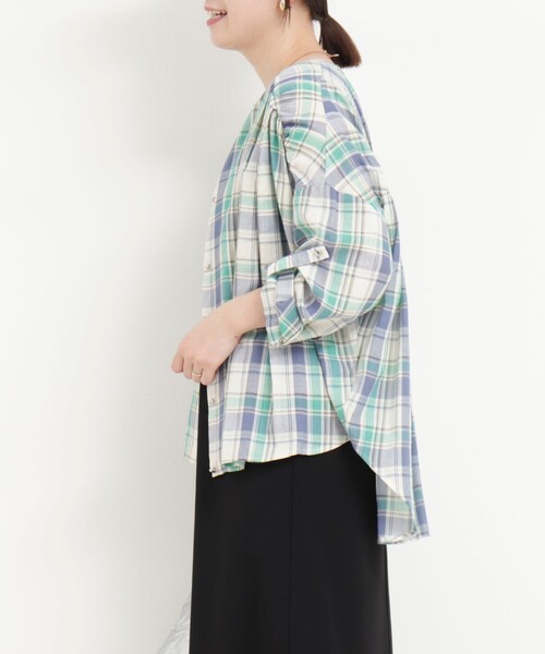 MICO COULIER(ミコクリエ)の「チェックギャザーブラウス(シャツ/ブラウス・レディース・ブラウン系その他/ブルー系その他/レッド系その他・38)」の16枚目の写真