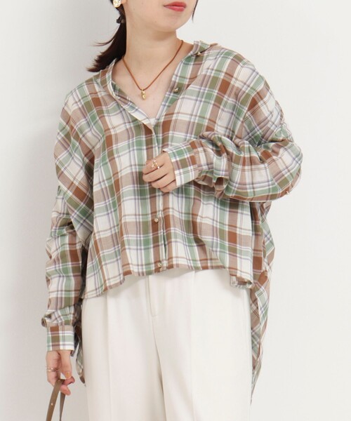 MICO COULIER(ミコクリエ)の「チェックギャザーブラウス(シャツ/ブラウス・レディース・ブラウン系その他/ブルー系その他/レッド系その他・38)」の22枚目の写真