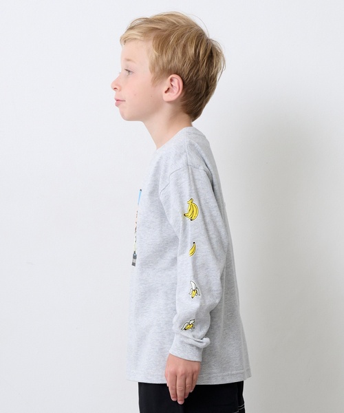 XLARGE KIDS（エクストララージキッズ）の「ファニーゴリラ&グラフィティ蓄光プリント長袖Tシャツ（Tシャツ/カットソー・キッズ・トップグレー/オレンジ/グリーン・110cm/120cm/130cm/140cm/100cm/80ｃｍ/90cm）」の7枚目の写真