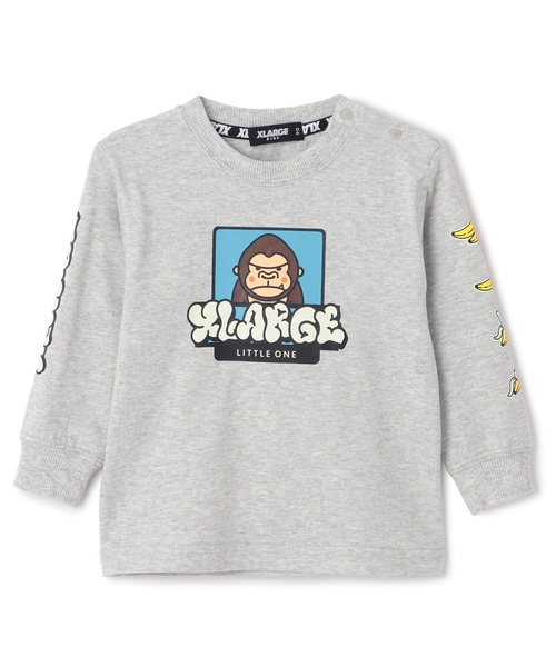 XLARGE KIDS（エクストララージキッズ）の「ファニーゴリラ&グラフィティ蓄光プリント長袖Tシャツ（Tシャツ/カットソー・キッズ・トップグレー/オレンジ/グリーン・110cm/120cm/130cm/140cm/100cm/80ｃｍ/90cm）」の11枚目の写真