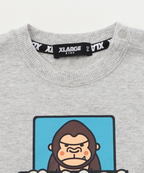 XLARGE KIDS（エクストララージキッズ）の「ファニーゴリラ&グラフィティ蓄光プリント長袖Tシャツ（Tシャツ/カットソー・キッズ・トップグレー/オレンジ/グリーン・110cm/120cm/130cm/140cm/100cm/80ｃｍ/90cm）」の13枚目の写真