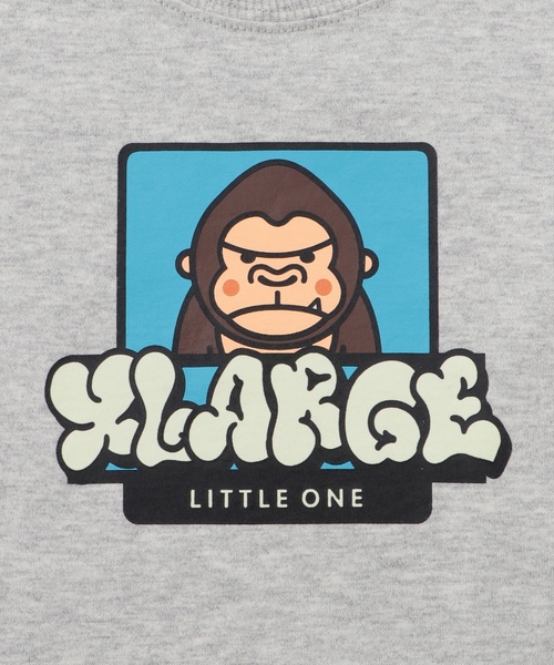 XLARGE KIDS（エクストララージキッズ）の「ファニーゴリラ&グラフィティ蓄光プリント長袖Tシャツ（Tシャツ/カットソー・キッズ・トップグレー/オレンジ/グリーン・110cm/120cm/130cm/140cm/100cm/80ｃｍ/90cm）」の14枚目の写真
