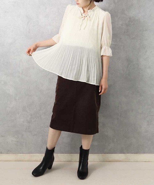 Bleu Bleuet(ブルーブルーエ)の「【ZOZO限定】2WAYハーフスリーブブラウス(シャツ/ブラウス・レディース・ドット/オフホワイト・FREE)」の16枚目の写真