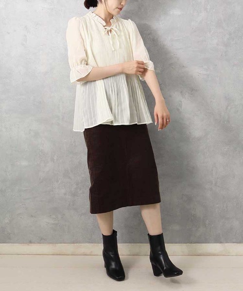 Bleu Bleuet(ブルーブルーエ)の「【ZOZO限定】2WAYハーフスリーブブラウス(シャツ/ブラウス・レディース・ドット/オフホワイト・FREE)」の9枚目の写真