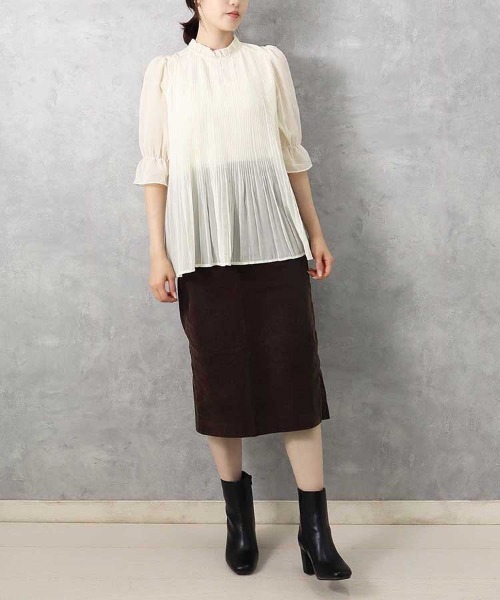 Bleu Bleuet(ブルーブルーエ)の「【ZOZO限定】2WAYハーフスリーブブラウス(シャツ/ブラウス・レディース・ドット/オフホワイト・FREE)」の10枚目の写真