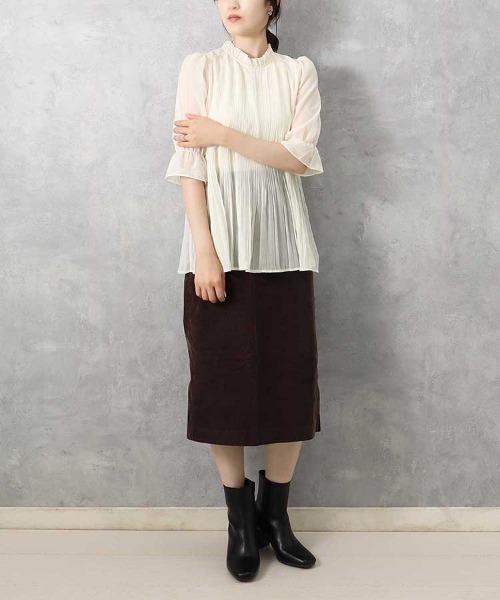 Bleu Bleuet(ブルーブルーエ)の「【ZOZO限定】2WAYハーフスリーブブラウス(シャツ/ブラウス・レディース・ドット/オフホワイト・FREE)」の13枚目の写真