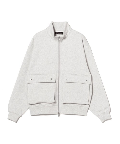 BEAMS T(ビームスティー)の「Front Poket Standzip Blouson フロントポケット スタンドジップ ブルゾン(スウェット・メンズ・ブラック/ライトグレー・M/L/XL/S)」の1枚目の写真